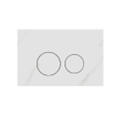 QeramiQ Push Stone Bedieningsplaat - voor Geberit UP320 inbouwreservoir - dualflush - ronde knoppen - natuursteen - marmer wit SW1244456