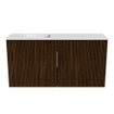 Mondiaz JOYA 80cm meuble de salle de bains - couleur Walnut - Vasque FAYE position Gauche 1 trou de robinet couleur Talc. SW1421262