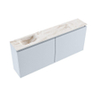 MONDIAZ TURE-DLUX Meuble toilette - 120cm - Clay - EDEN - vasque Frappe - position gauche - sans trou de robinet SW1102706