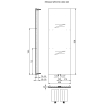 Plieger Perugia Specchio designradiator verticaal met spiegel middenaansluiting 1806x608mm 749W 7253469