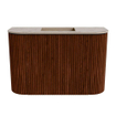 Mondiaz JOYA-DLUX 63.2cm toiletmeubel - ronding links en rechts kleur Ruby - Wastafel FAYE positie Midden Zonder kraangat kleur Arena. SW1425317
