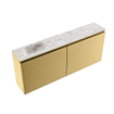 MONDIAZ TURE-DLUX Meuble toilette - 120cm - Oro - EDEN - vasque Glace - position gauche - sans trou de robinet SW1103425