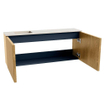 Mondiaz JOYA-DLUX 100cm toiletmeubel - kleur Oak - Wastafel FAYE positie Links Zonder kraangat kleur Meli. SW1423981