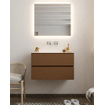 Mondiaz VICA ensemble de meuble de salle de bain - 80cm - meuble sous-vasque repos - 2 tiroirs - lavabo cloud milieu - sans trou de robinet version XL 60cm haut SW1089738