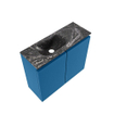 MONDIAZ TURE-DLUX Meuble toilette - 60cm - Jeans - EDEN - vasque Lava - position gauche - 1 trou de robinet SW1103830