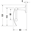 Duravit Starck T Toiletrolhouder - met klep - chroom SW297090
