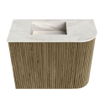 Mondiaz JOYA-DLUX 51.6cm toiletmeubel - ronding rechts kleur Dusk - Wastafel FAYE positie Links 1 kraangat kleur Ostra. SW1423413