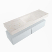 Mondiaz ALAN-DLUX Ensemble de meuble - 150cm - meuble Clay mat - 2 tiroirs - Lavabo Cloud Ostra suspendu - vasque Centre - 1 trou de robinet SW807661