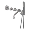 BRAUER Chrome Edition Badkraan Inbouw - douchegarnituur - 20cm uitloop - inclusief inbouwdeel - 3 gladde knoppen - handdouche staaf 1 stand - chroom SW398013