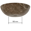 Plieger Round waskom - 38x38x13.6cm - marmer bruin TWEEDEKANS OUT14600