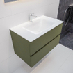 Mondiaz VICA ensemble de meuble de salle de bain - 80cm - meuble sous-vasque armée - 2 tiroirs - lavabo nuage milieu - 1 trou de robinet - version XL 60cm haut SW1090025