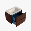 Mondiaz CIRO-DLUX Ensemble de meubles de salle de bains - 70x45x50cm - Plan-vasque solid surface Meli - 1 lavabo central - 1 trou de robinet - 2 tiroirs - Ruby SW1531748