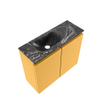 MONDIAZ TURE-DLUX Meuble toilette - 60cm - Ocher - EDEN - vasque Lava - position gauche - sans trou de robinet SW1103875