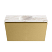 MONDIAZ TURE-DLUX Meuble toilette - 80cm - Oro - EDEN - vasque Frappe - position centrale - sans trou de robinet SW1102882