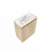 MONDIAZ TURE-DLUX Meuble toilette - 40cm - Washed Oak - EDEN - vasque Frappe - position gauche - sans trou de robinet SW1103070