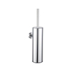 FugaFlow Eccelente Ensemble accessoires WC 5 pièces - porte-rouleau de papier toilette - porte-rouleau de réserve - porte-brosse WC - crochet porte-serviette - poubelle à pédale - chrome SW1450709