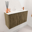 Mondiaz JOYA 70cm meuble de toilette - couleur Dusk - Vasque FAYE position Droite 1 trou de robinet couleur Talc. SW1421562
