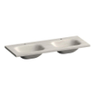 BRAUER Dune Medium Lavabo - 120cm - 2 vasques - 2 trous de robinet - pierre frittée - Ivory Travertin SW1477951