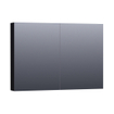 BRAUER Dual Spiegelkast - 100x70x15cm - 2 links- rechtsdraaiende spiegeldeur - MDF - mat zwart SW371750