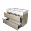 BRAUER Nexxt meuble lavabo 99x45.5x55cm sans poignée 2 tiroirs avec softclose MFC Lengo Calore SW72224
