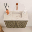 Mondiaz JOYA-DLUX 50cm meuble de toilette - couleur Dusk - Vasque FAYE position Droite Sans trou de robinet couleur Frappe. SW1423057