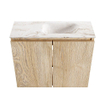 MONDIAZ TURE-DLUX 60cm toiletmeubel Washed Oak. EDEN wastafel Frappe positie rechts. Zonder kraangat. SW1103077