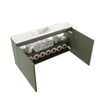 MONDIAZ TURE-DLUX Meuble toilette - 100cm - Army - EDEN - vasque Frappe - position centrale - sans trou de robinet SW1102674