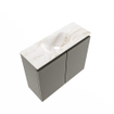 MONDIAZ TURE-DLUX Meuble de toilettes 60cm Smoke. EDEN lavabo Frappe position milieu. Sans trou de robinet. SW1103022