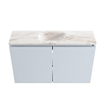 MONDIAZ TURE-DLUX meuble de toilettes 80 cm Clay. EDEN vasque Frappe position milieu. Avec 1 trou de robinet. SW1102686