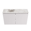 MONDIAZ TURE-DLUX Meuble WC 80cm Cale. EDEN lavabo Glace position gauche. Avec 1 trou de robinet. SW1103151
