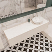 MONDIAZ LUSH Ensemble de meuble de salle de bain - 150cm - 1 tiroir - lavabo BARCO - vasque à droite - 1 trou de robinet - sous-couche SW409688