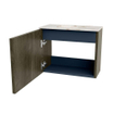 Mondiaz JOYA-DLUX 50cm meuble de salle de bains - couleur Shadow - Vasque FAYE position Gauche Sans trou de robinet couleur Frappe. SW1422659