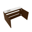 MONDIAZ TURE-DLUX Meuble toilette - 100cm - Rust - EDEN - vasque Ostra - position gauche - 1 trou de robinet SW1105052