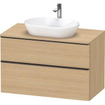 Duravit D-neo Meuble sous vasque 100x55x66.4cm 2 tiroirs Chêne naturel mat SW641343