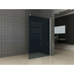 Wiesbaden Smoke Douche à l'italienne 120x200cm avec profil mural chrome et vitre de sécurité 10mm fumée SW73241