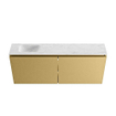 MONDIAZ TURE-DLUX Meuble toilette - 120cm - Oro - EDEN - vasque Opalo - position gauche - sans trou de robinet SW1104492