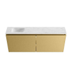 MONDIAZ TURE-DLUX Meuble WC 120 cm Oro. EDEN vasque Opalo position gauche. Sans trou de robinet. SW1104492