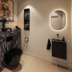 MONDIAZ TURE-DLUX Meuble toilette - 40cm - Urban - EDEN - vasque Lava - position centrale - sans trou de robinet SW1103625