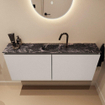 MONDIAZ TURE-DLUX Meuble toilette - 120cm - Linen - EDEN - vasque Lava - position centrale - 1 trou de robinet SW1103885