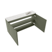 MONDIAZ TURE-DLUX Meuble toilette - 100cm - Army - EDEN - vasque Ostra - position droite - sans trou de robinet SW1104738