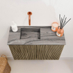 Mondiaz JOYA-DLUX Meuble de salle de bains 60cm - couleur Dusk - Vasque FAYE position Gauche Sans trou de robinet couleur Sombra. SW1426127