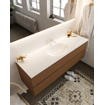 Mondiaz VICA ensemble de meuble de salle de bain - 150cm - meuble sous-vasque reposant - 2 tiroirs - lavabo moon milieu - 1 trou de robinet - version XL 60cm haut SW1089717