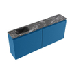 MONDIAZ TURE-DLUX meuble de toilettes 120 cm Jeans. EDEN lavabo Lava position gauche. Avec 1 trou de robinet. SW1103866