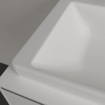 Villeroy & boch subway 3.0 meuble lavabo 60x47x16.5cm rectangle fond terre 1 trou de robinetterie avec trou de trop-plein pierre blanc mat céramique+ SW701569