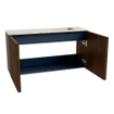 Mondiaz JOYA-DLUX 80cm meuble de salle de bains - couleur Walnut - Vasque FAYE position Droite 1 trou de robinet couleur Nata. SW1424499