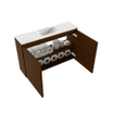 MONDIAZ TURE-DLUX Meuble toilette - 80cm - Rust - EDEN - vasque Ostra - position centrale - sans trou de robinet SW1105067