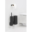 Brabantia MindSet Ensemble d'accessoires avec brosse toilette avec support, porte-rouleau papier WC et porte-rouleau de réserve Mineral Infinite Grey SW721494