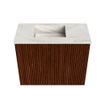 Mondiaz JOYA-DLUX 50cm toiletmeubel - kleur Ruby - Wastafel FAYE positie Links 1 kraangat kleur Ostra. SW1423769