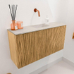 Mondiaz JOYA-DLUX Meuble de toilette 80cm - couleur Oak - Lavabo FAYE position Milieu Sans trou de robinet couleur Ostra. SW1422214