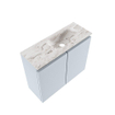 MONDIAZ TURE-DLUX Meuble toilette - 60cm - Clay - EDEN - vasque Glace - position droite - sans trou de robinet SW1103198